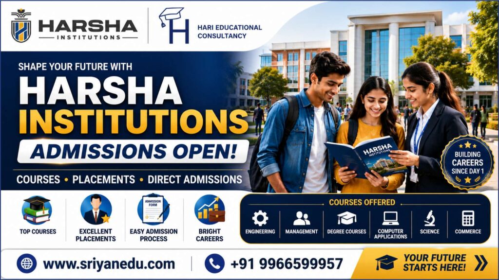Harsha Institutions Courses and Admissions