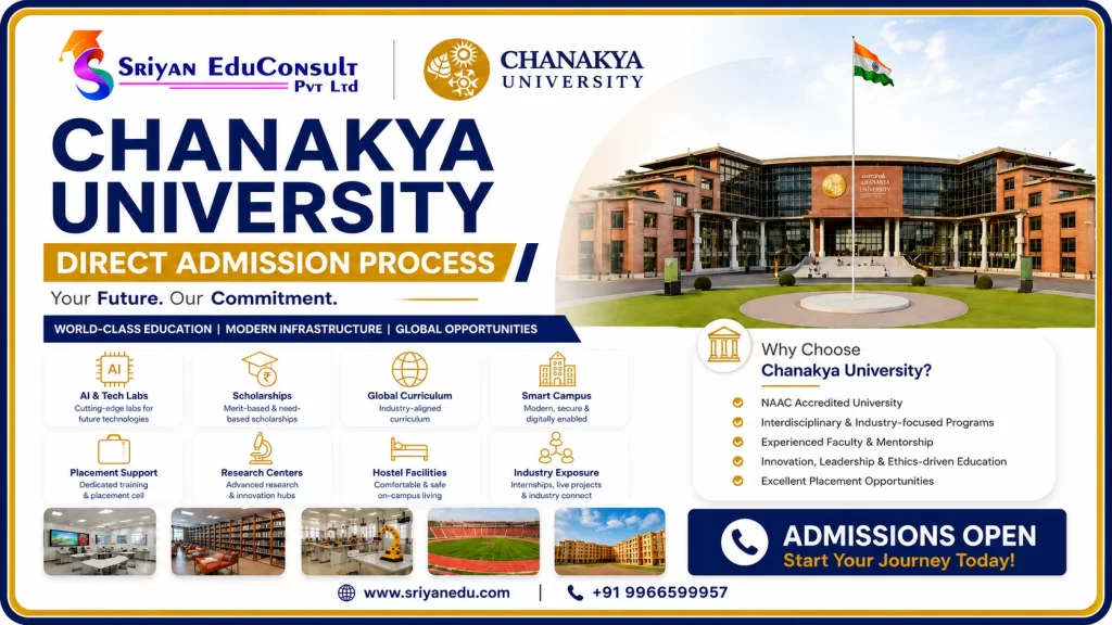 Chanakya University Direct Admission Process